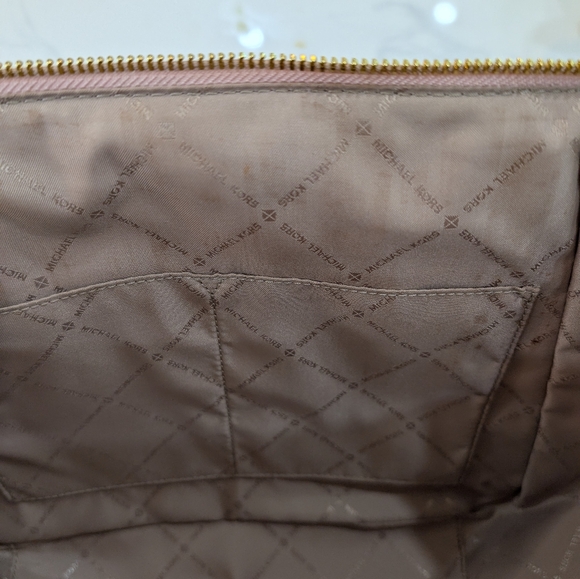 Michael Kors Charlotte Pink Saffiano Leather Purse Handbag - Picture 11 of 11